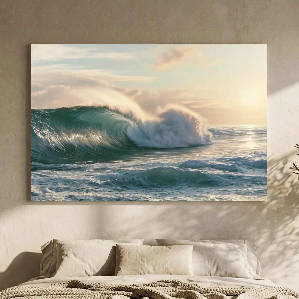 Point Break Wave Painting - Dramatic Surf Wall Art