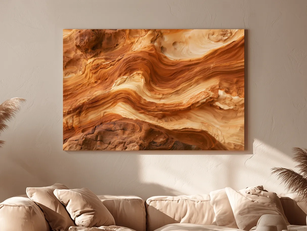 Layered Sandstone Strata - Abstract Natural Elements Wall Art