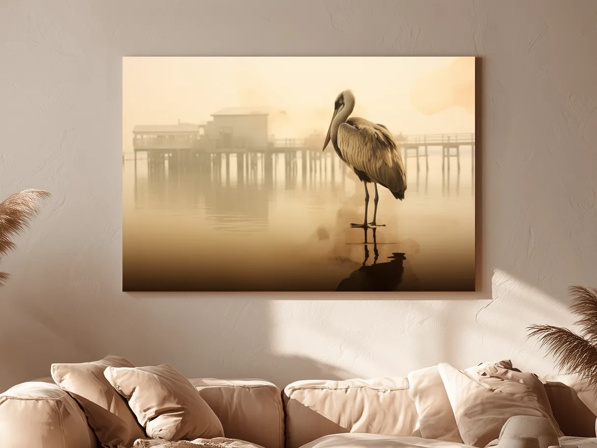 Pelican Pier Double Exposure - Minimalist Photographic Wall Art