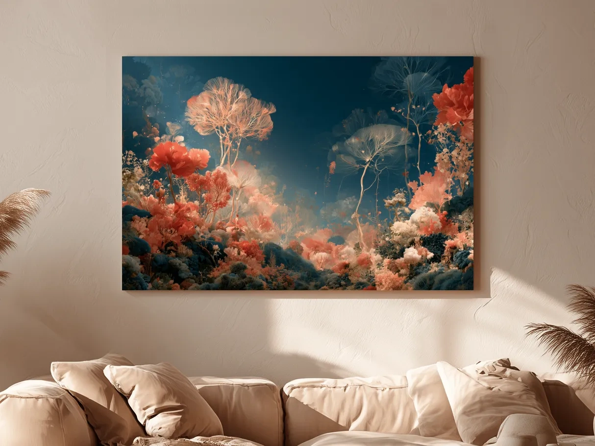 Fantasy Coral Garden Artwork - Elegant Underwater Wall Art