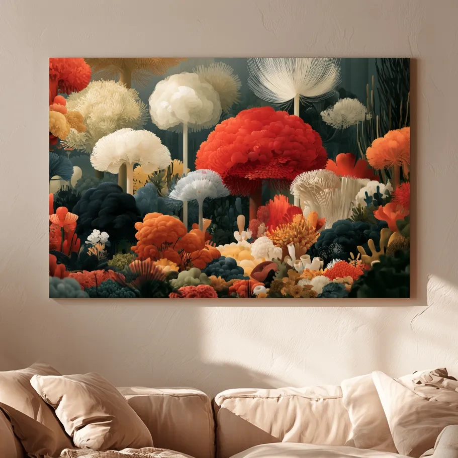 Surreal Coral Reef Garden - Underwater Vector Illustration Art