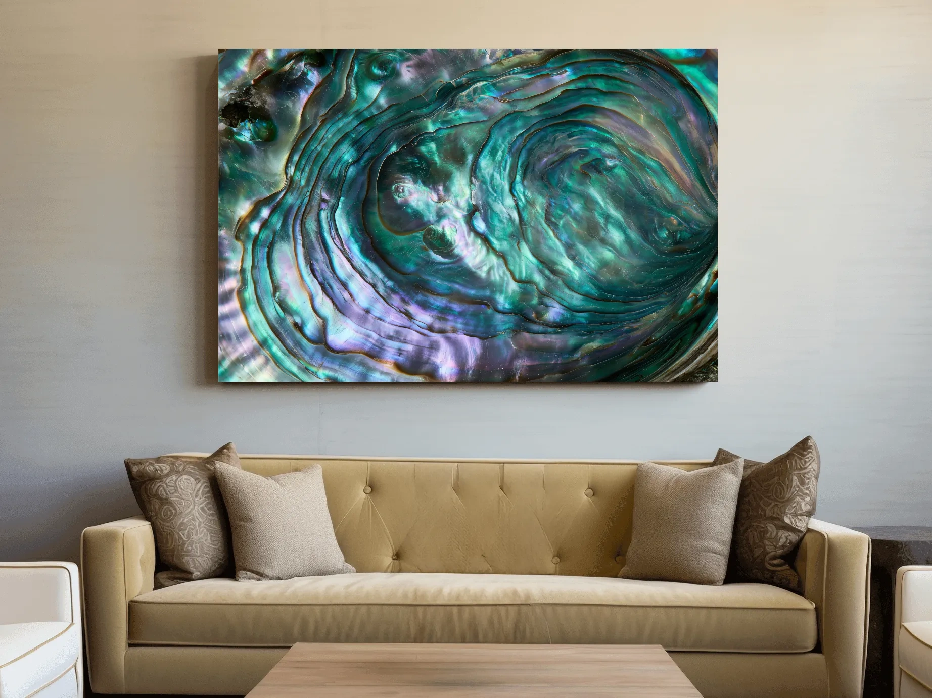 Iridescent Abalone Shell Macro - Natural Photographic Wall Art