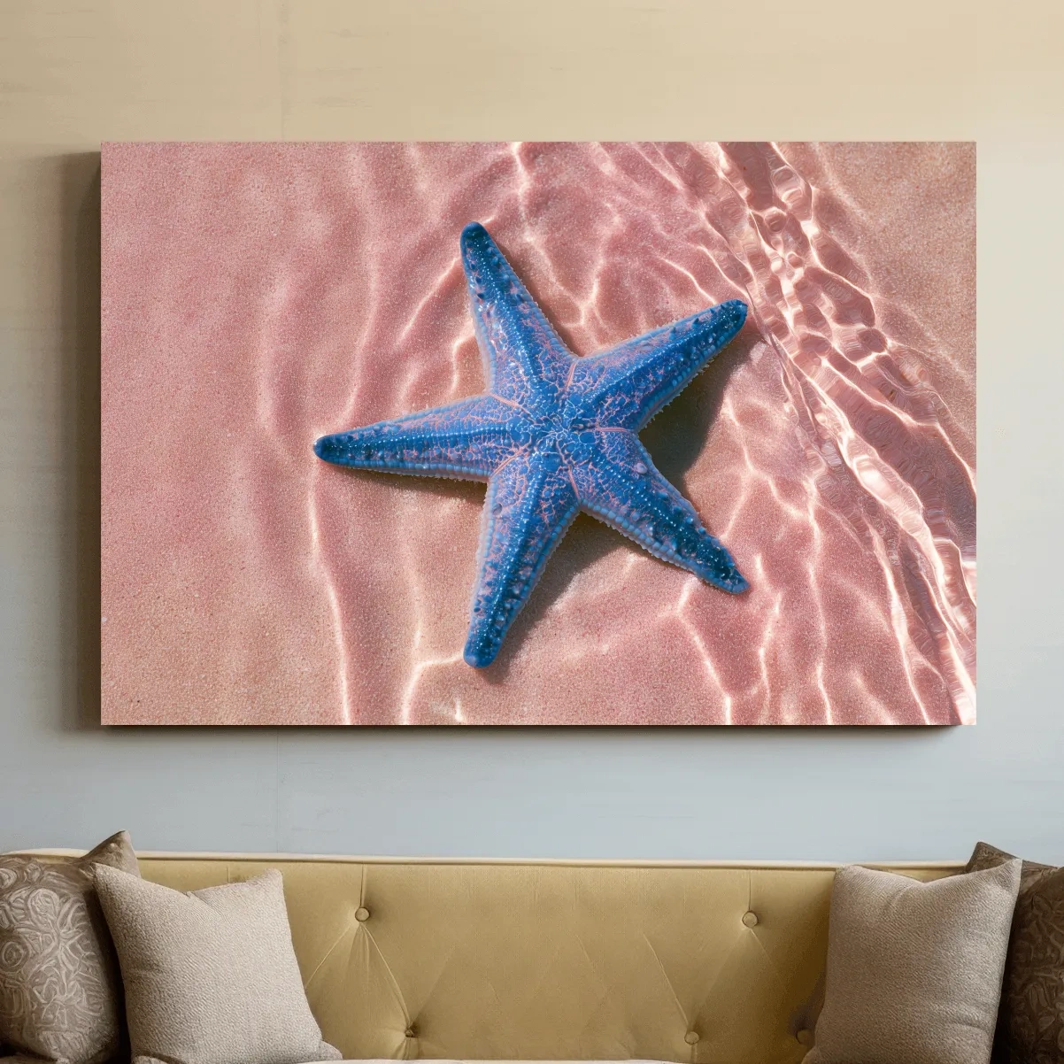 Minimalist Starfish Underwater - Photographic Marine Life Wall Art