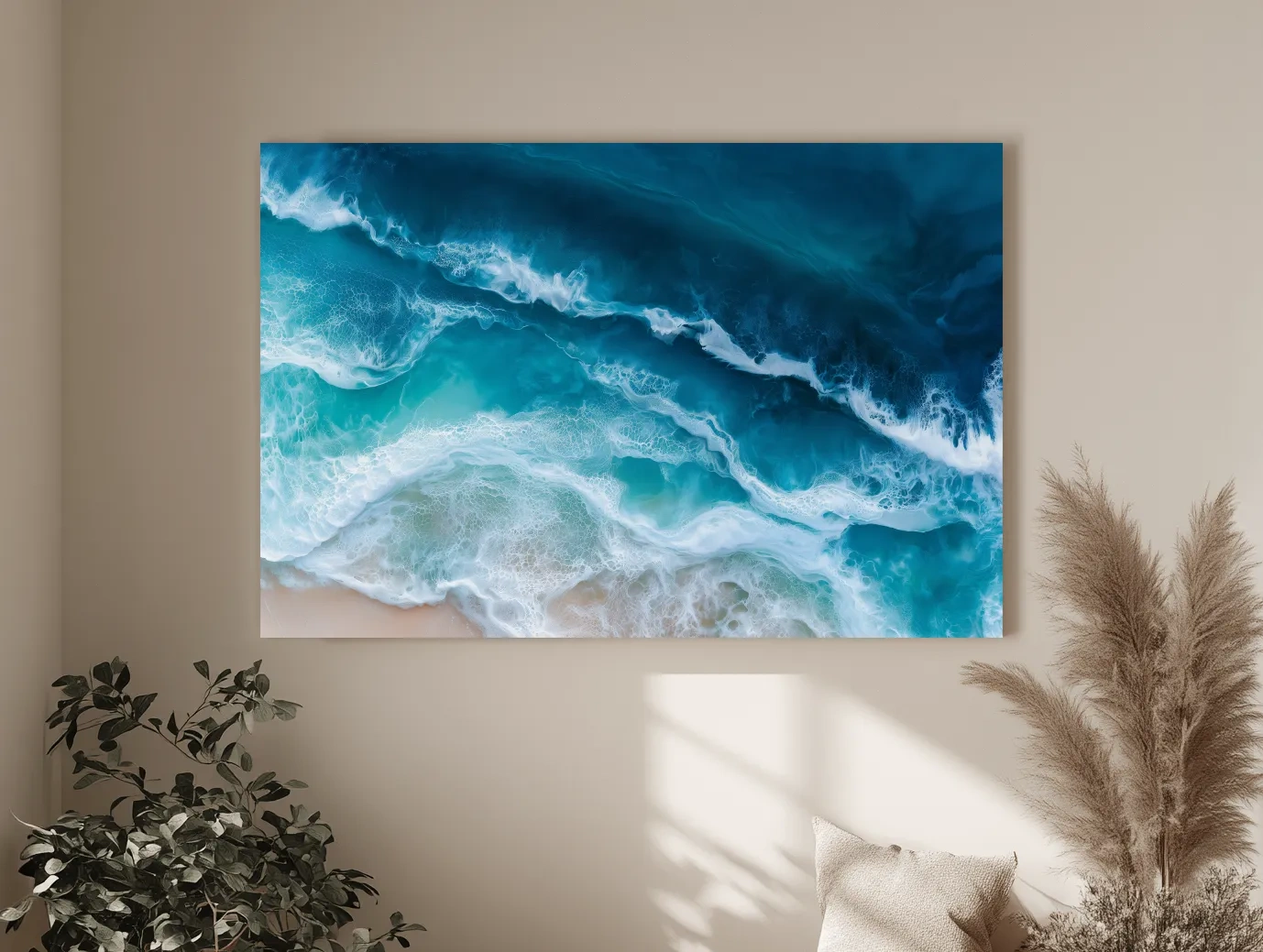 Aerial Crashing Ocean Waves - Abstract Seascape Wall Art