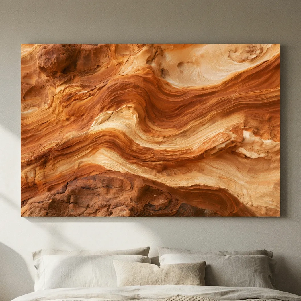 Layered Sandstone Strata - Abstract Natural Elements Wall Art