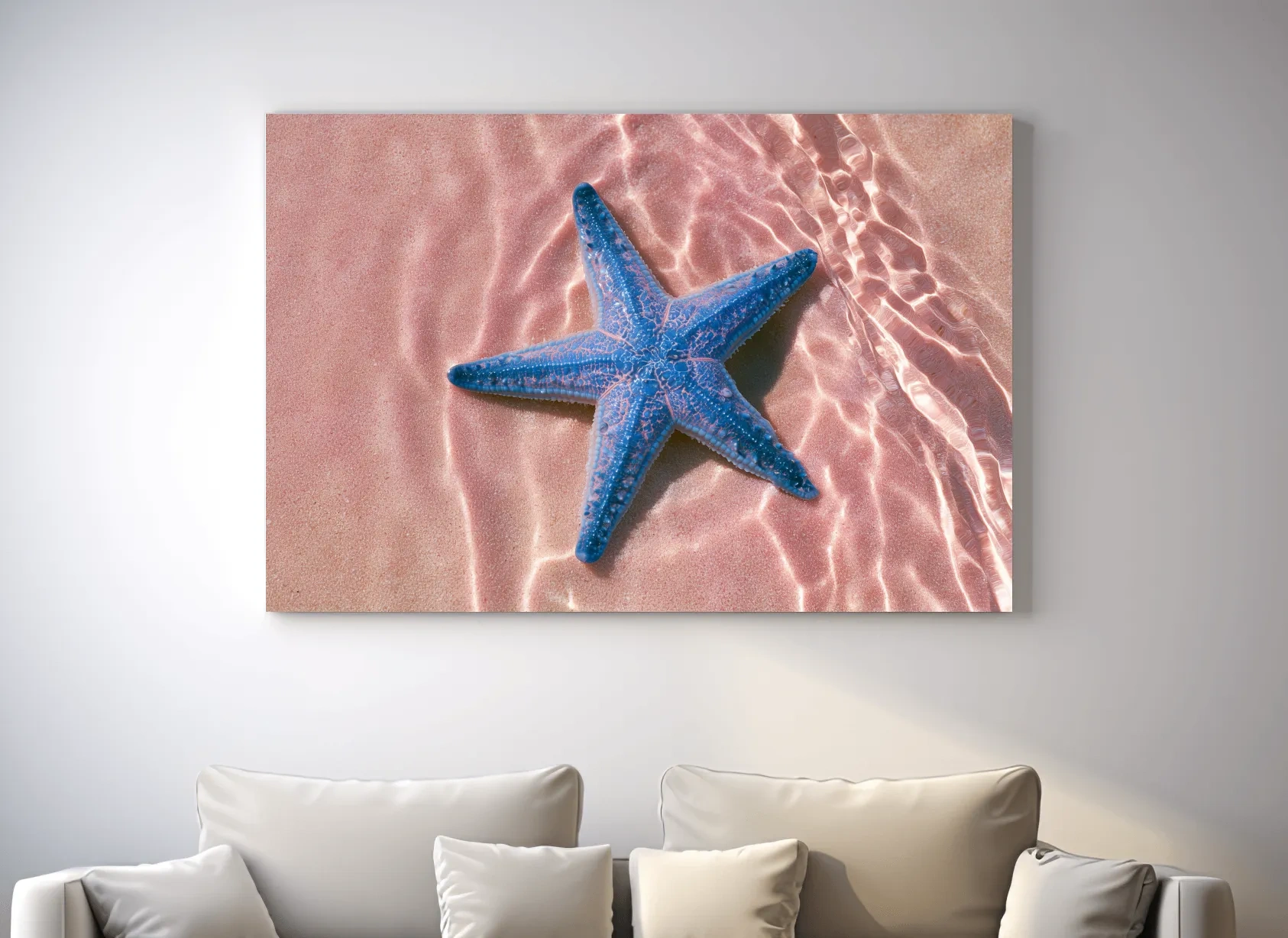Minimalist Starfish Underwater - Photographic Marine Life Wall Art