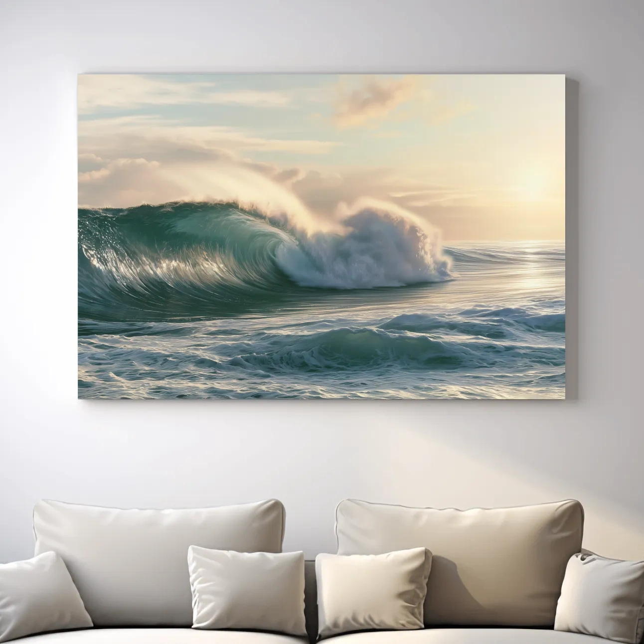 Point Break Wave Painting - Dramatic Surf Wall Art