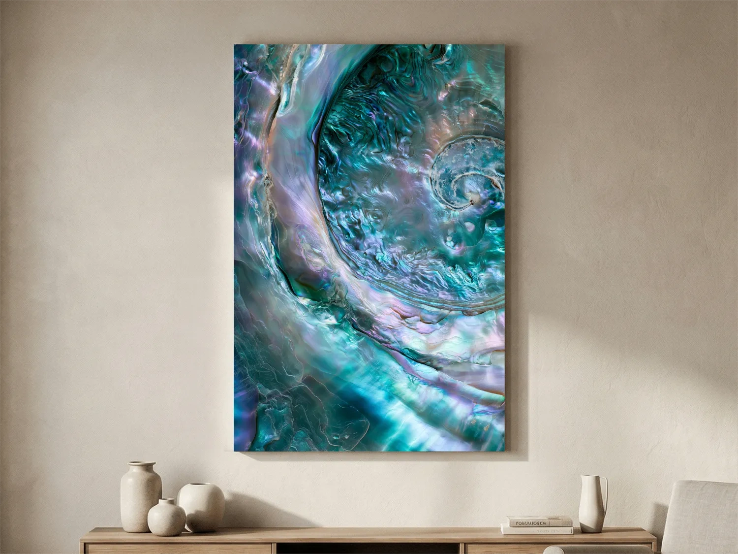 Iridescent Abalone Shell Abstract - Natural Organic Wall Art