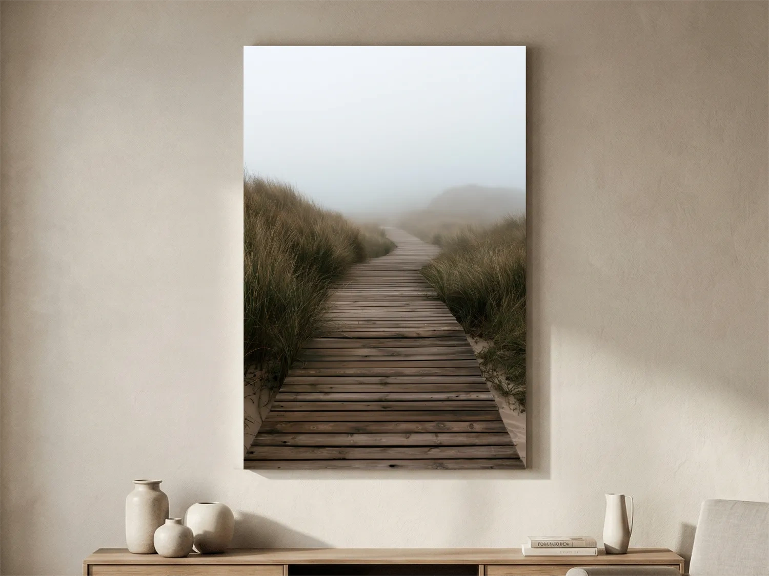 Misty Dune Boardwalk - Boho Beach Photographic Wall Art
