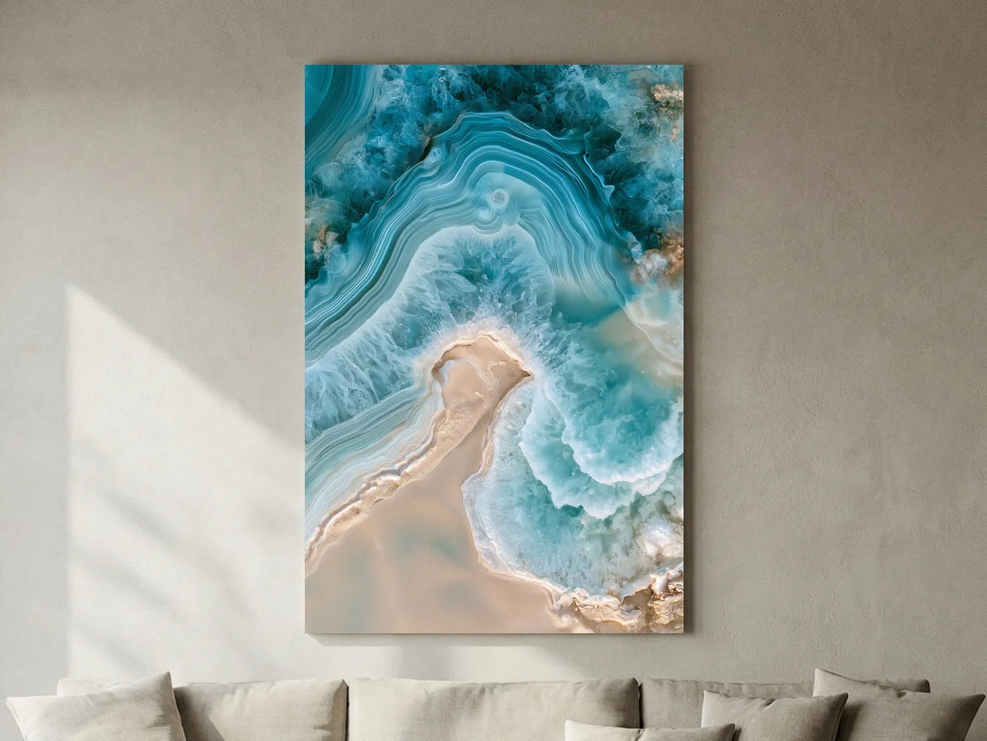 Abstract Agate Ocean Design - Geode Inspired Wall Art