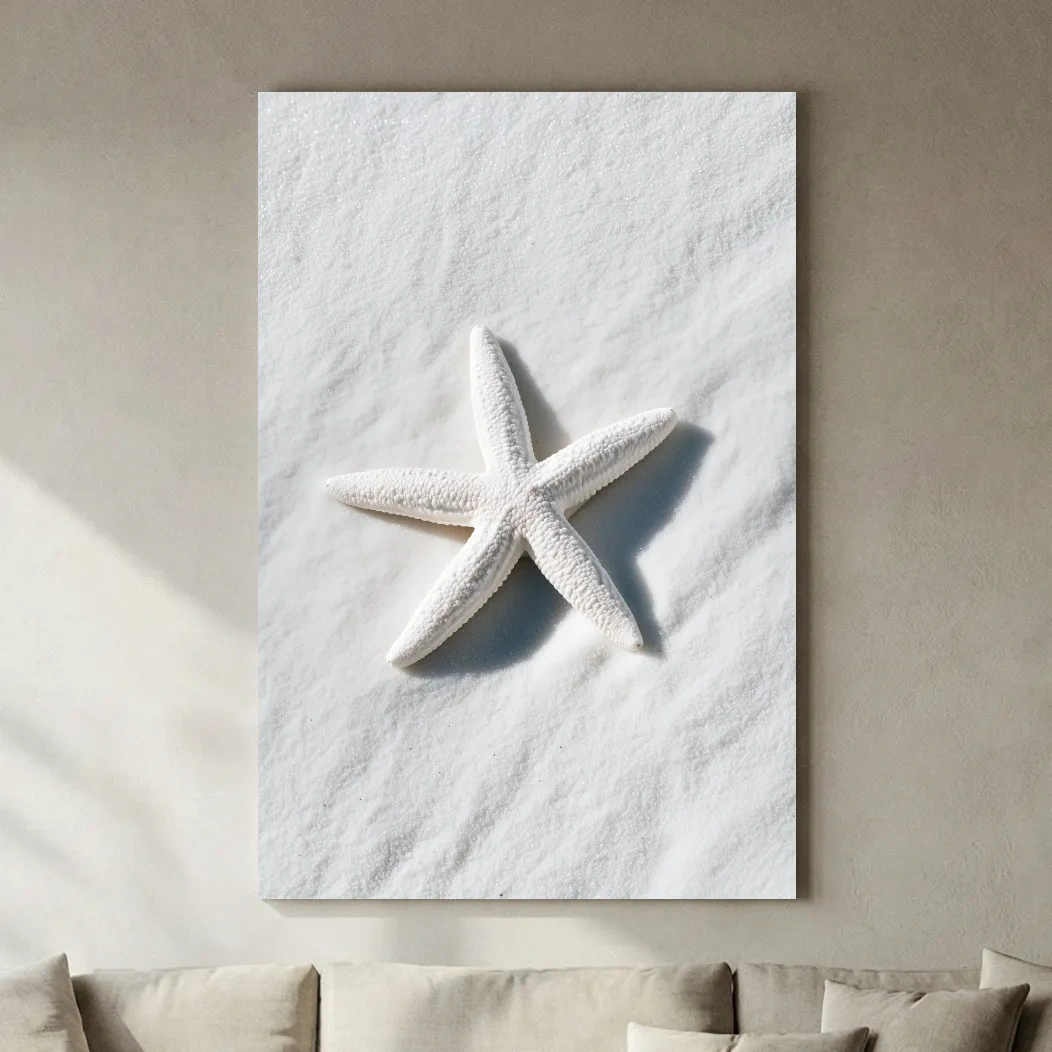 Minimalist Starfish Still Life - Hamptons Photographic Wall Art
