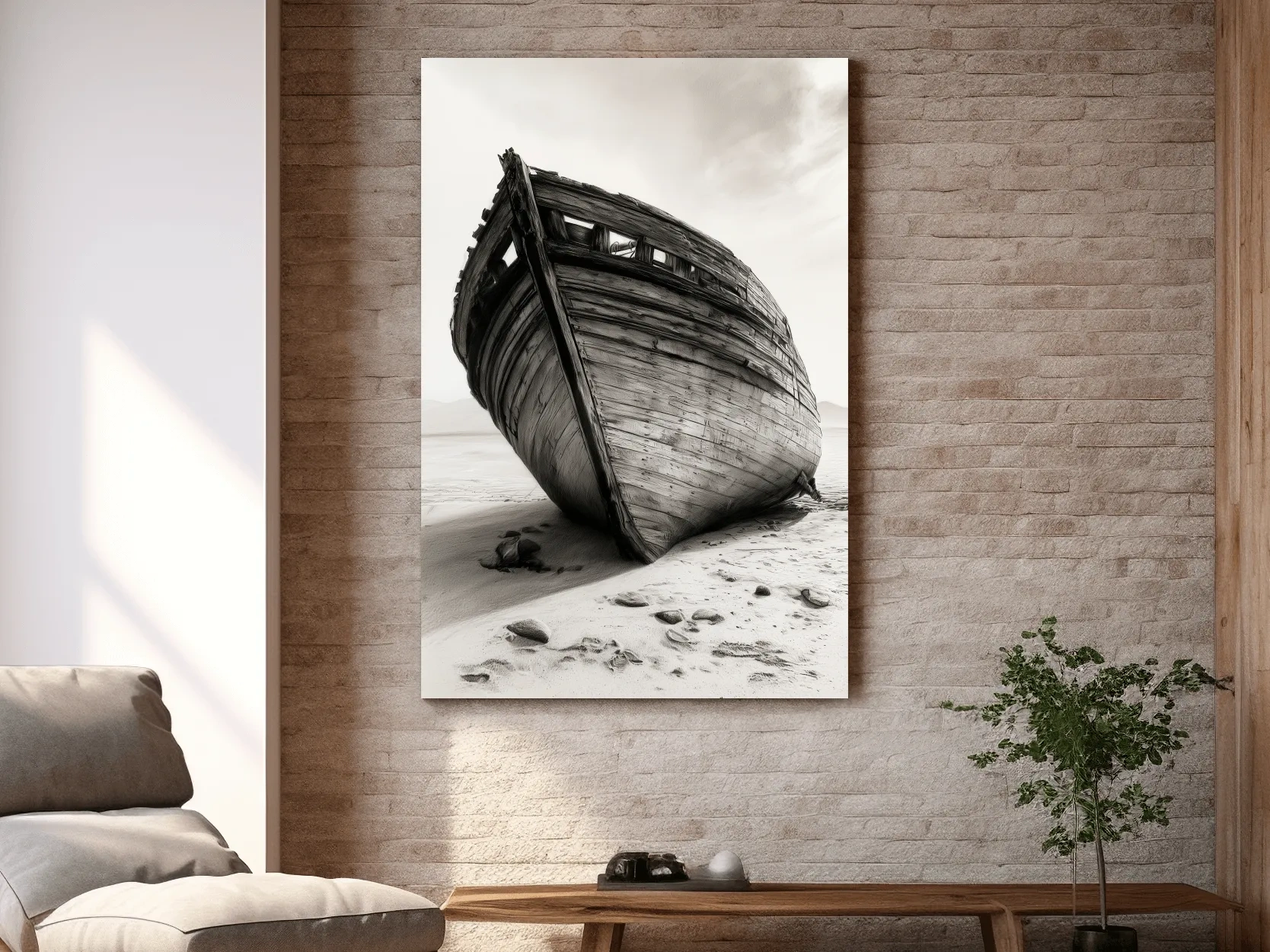 Weathered Fishing Boat Drawing - Rustic Nautical Beach Wall Art