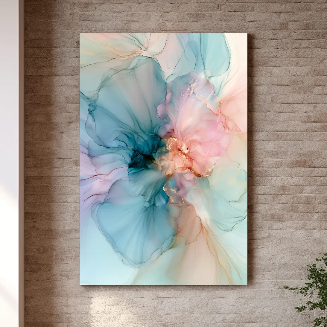 Abstract Alcohol Ink Coral Formation - Coastal Wall Art