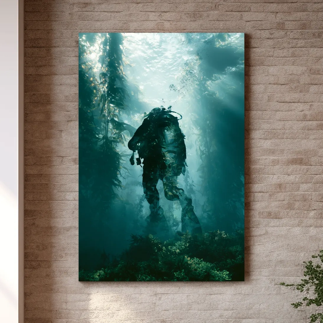 Surreal Scuba Diver Double Exposure - Photographic Underwater Wall Art