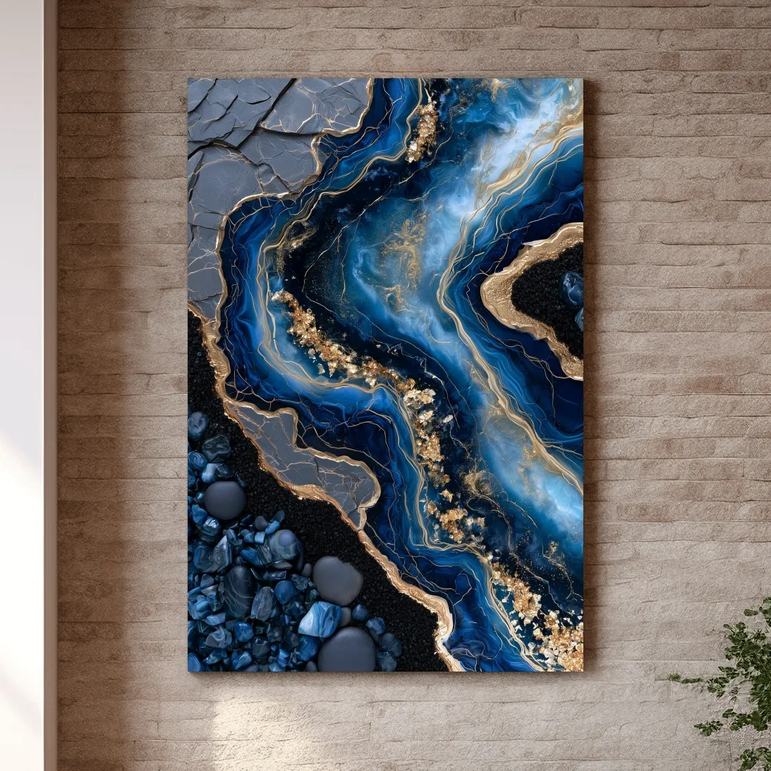Oceanic Geode Agate Layers - Abstract Natural Mineral Wall Art