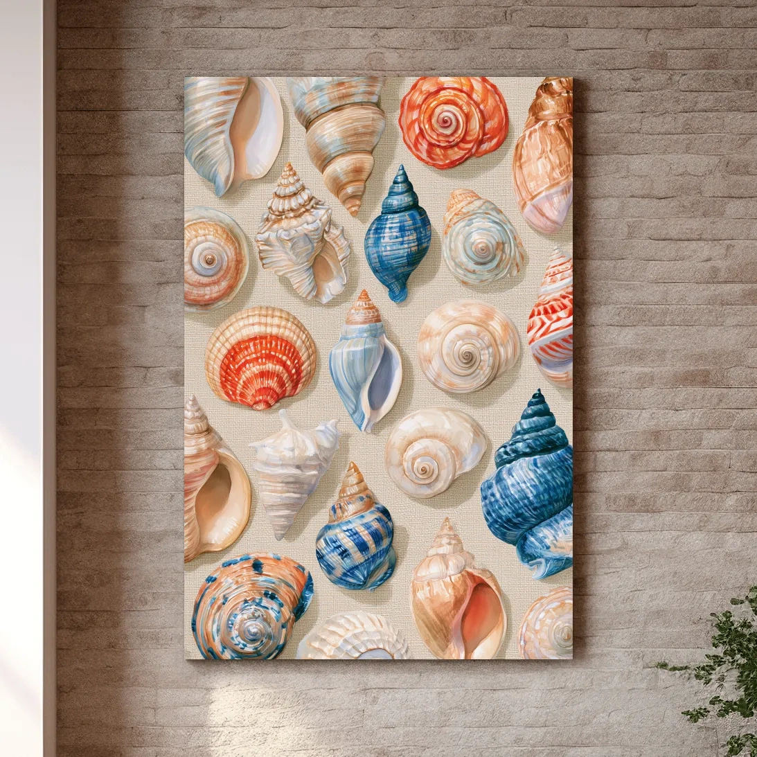 Whimsical Seashell Collection Illustration - Coastal Wall Art