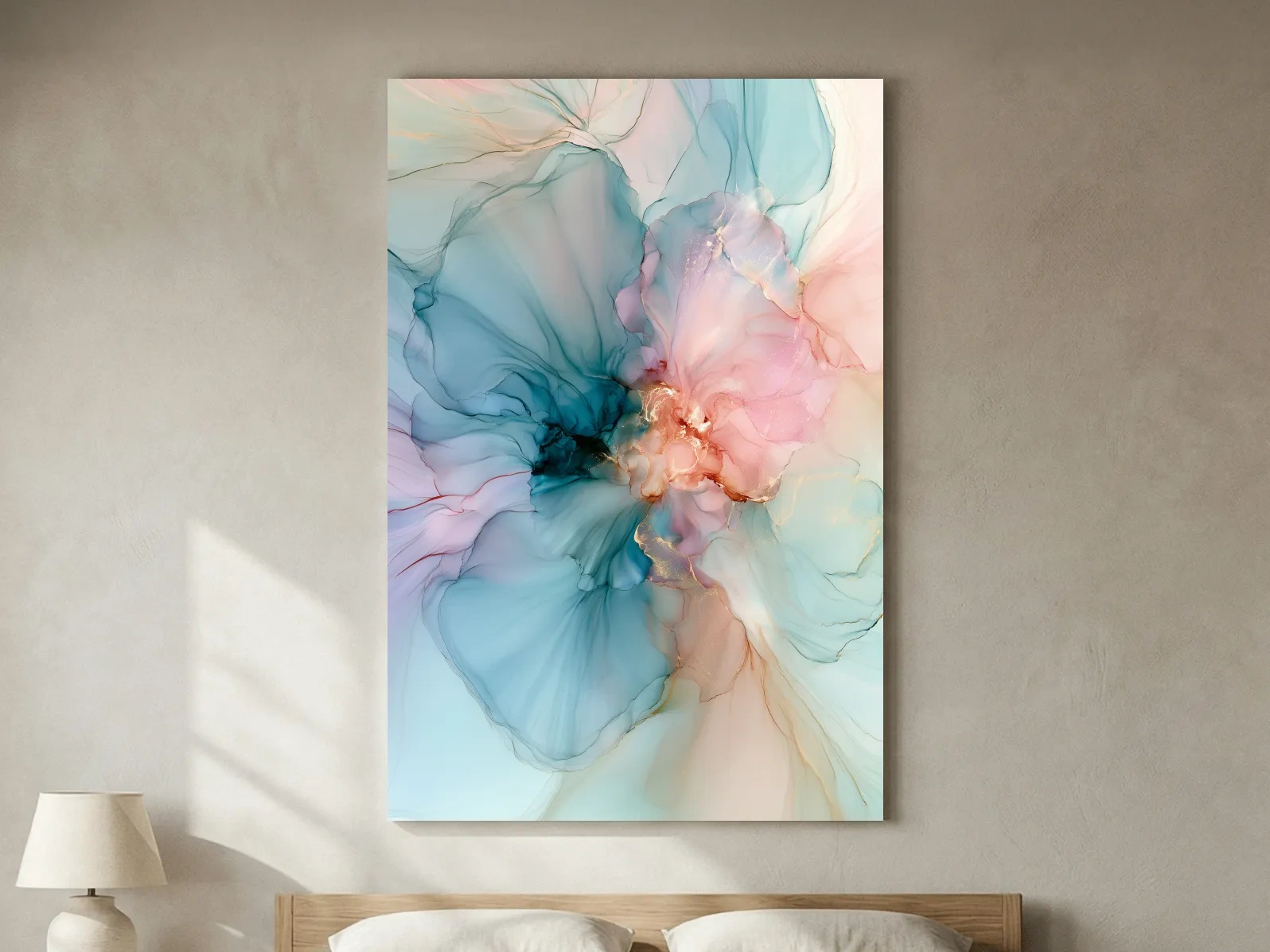 Abstract Alcohol Ink Coral Formation - Coastal Wall Art