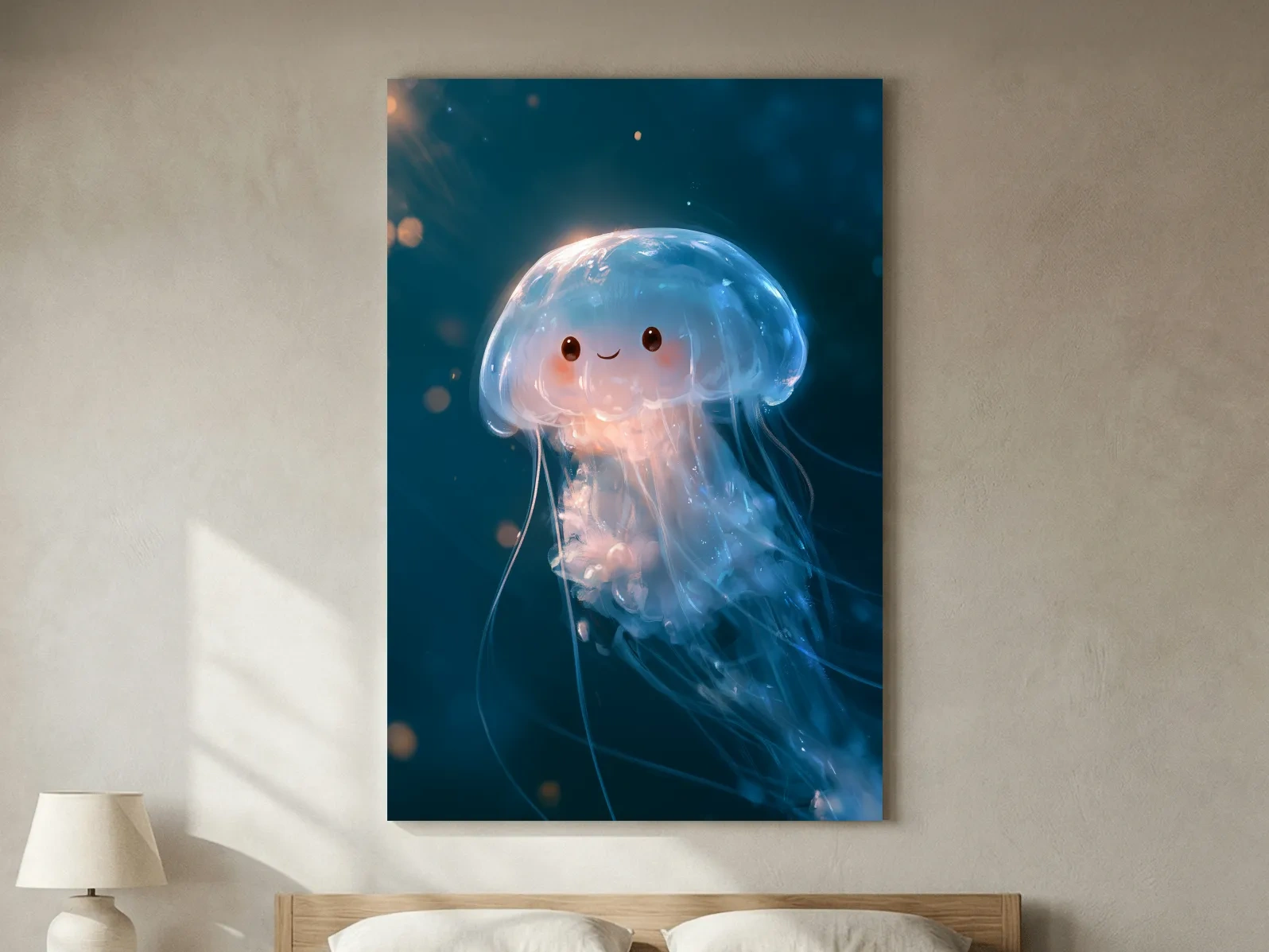 Cute Baby Jellyfish Illustration - Underwater Nursery Marine Life Art