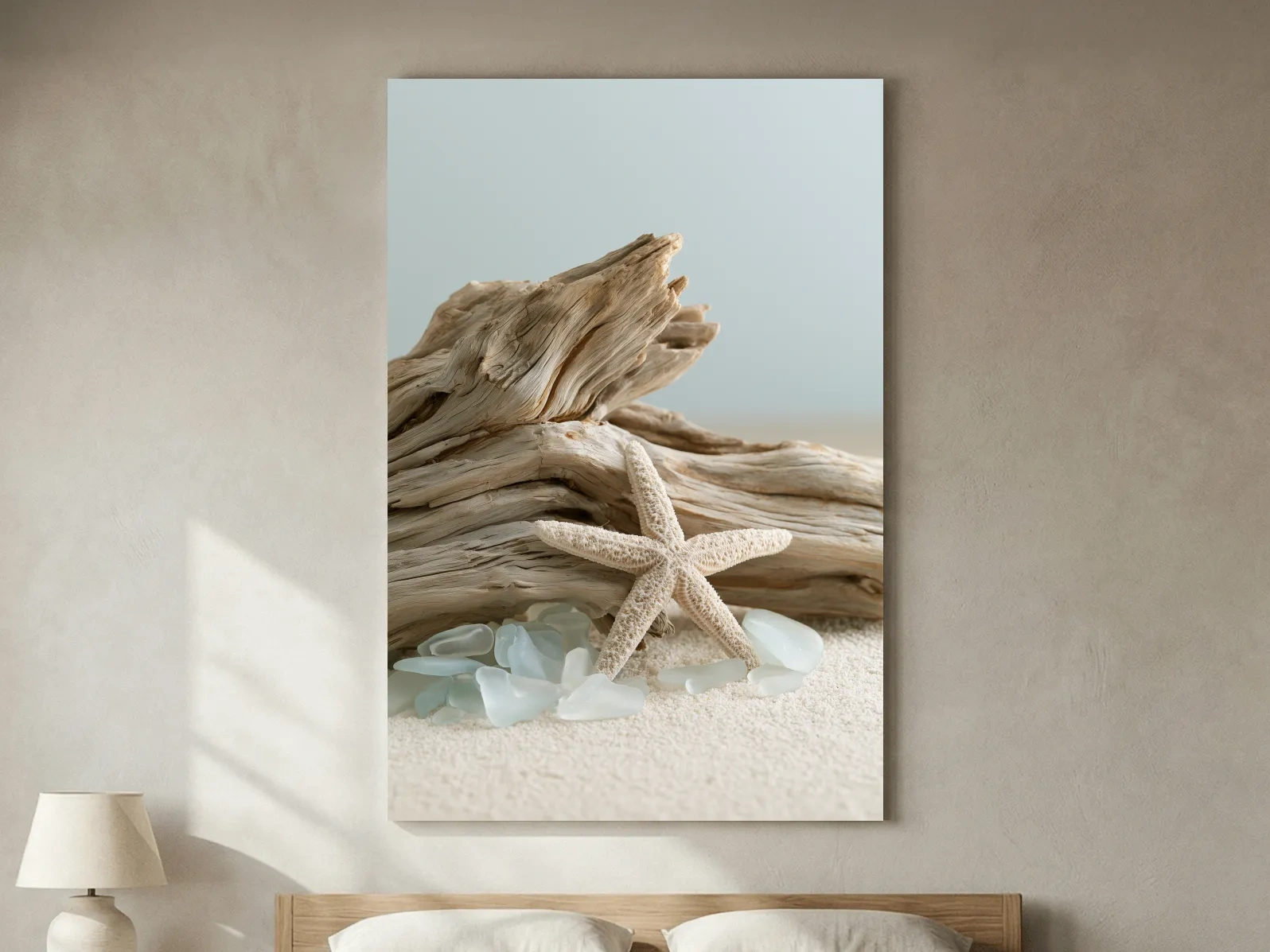 Driftwood Starfish Sea Glass Still Life - Photographic Beach Wall Art