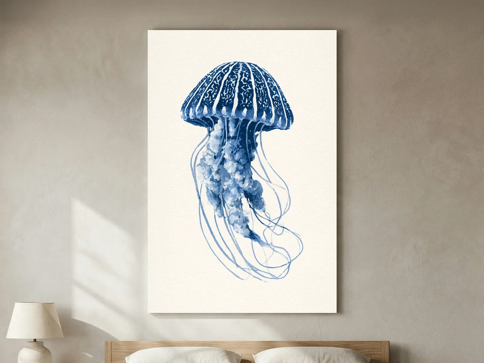 Hamptons Jellyfish Watercolour - Minimalist Marine Life Wall Art