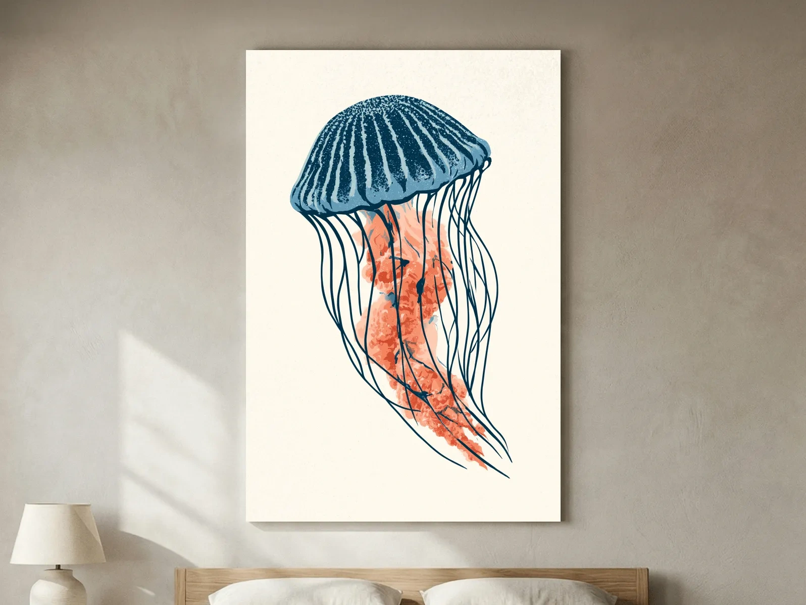 Minimalist Jellyfish Illustration - Marine Life Wall Art