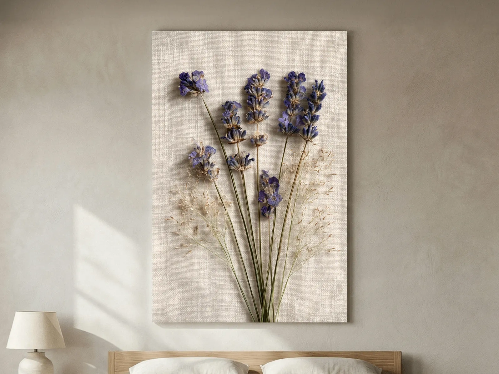 Pressed Coastal Lavender Flowers - Minimalist Photographic Botanical Wall Art
