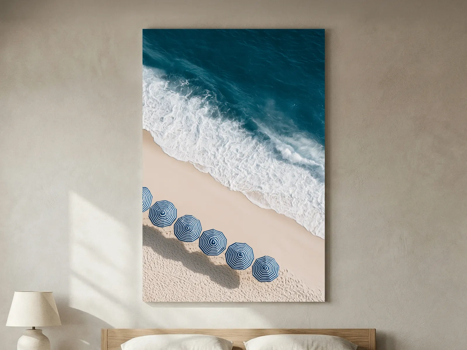Aerial Beach Umbrellas - Photographic Wall Art
