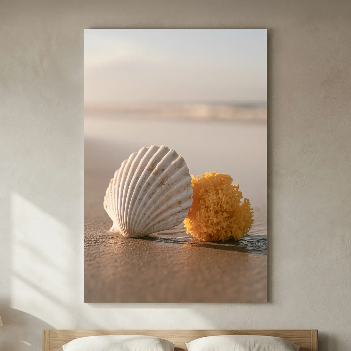 Weathered Scallop Shell Still Life - Photographic Beach Wall Art