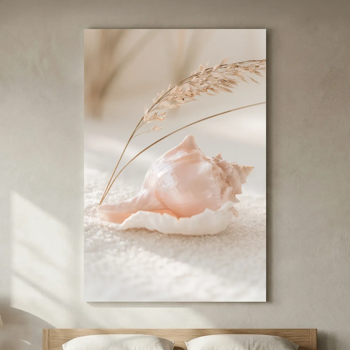 Pearlescent Conch Shell Still Life - Photographic Coastal Wall Art