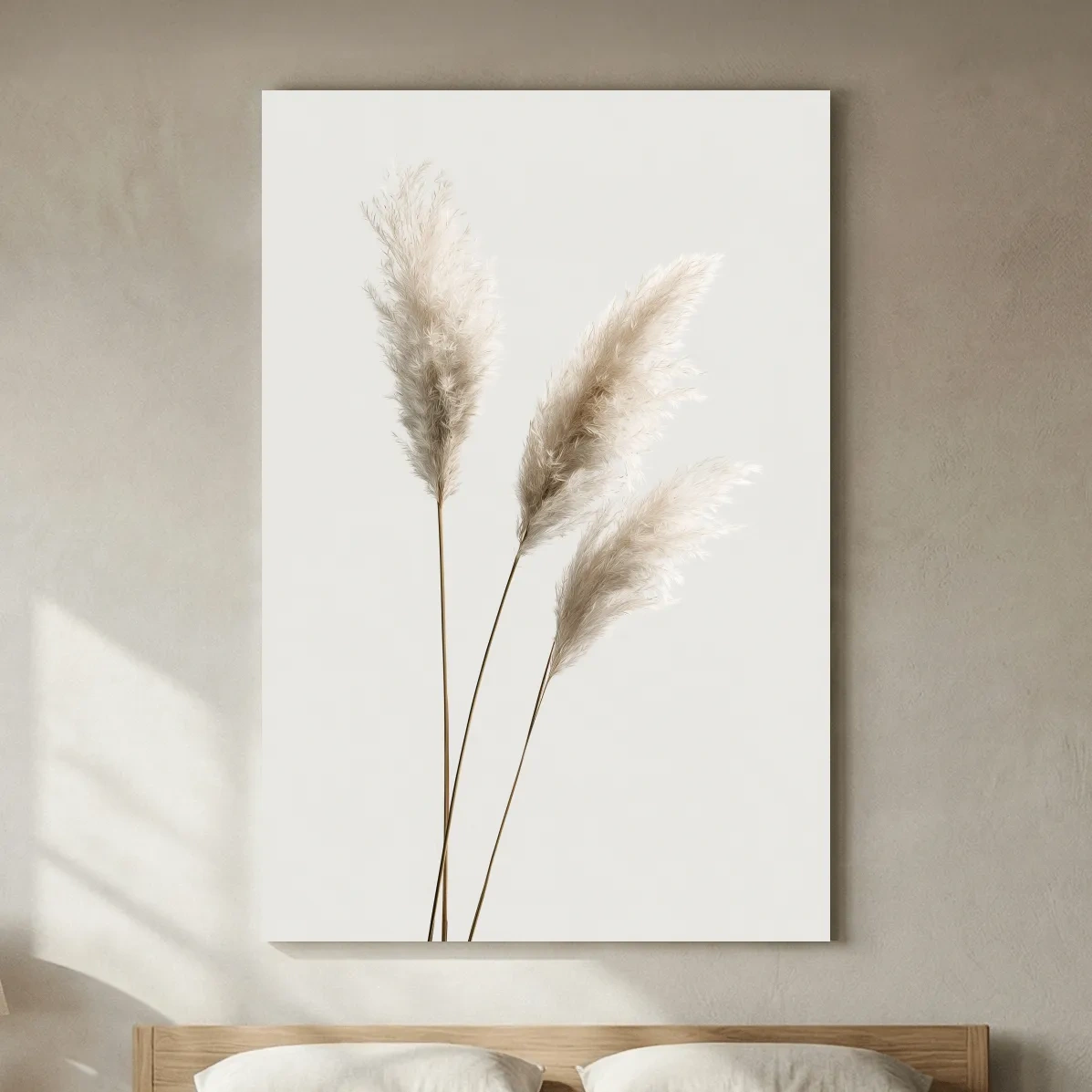 Minimalist Pampas Grass Illustration - Boho Botanical Wall Art