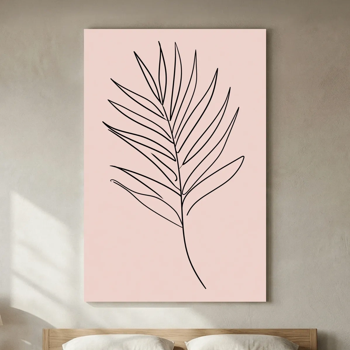 Minimalist Tropical Palm Frond Illustration - Boho Botanical Wall Art