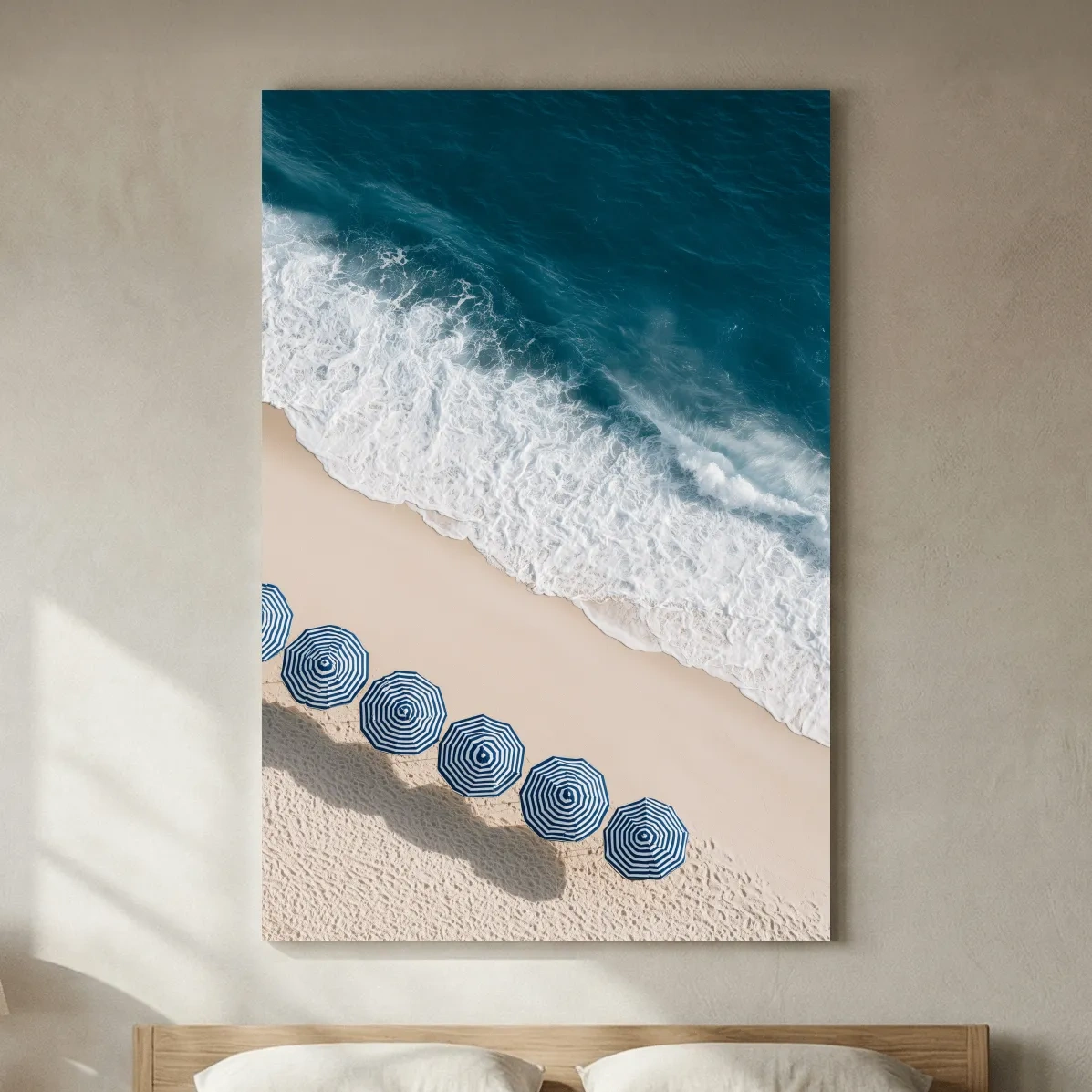 Aerial Beach Umbrellas - Photographic Wall Art