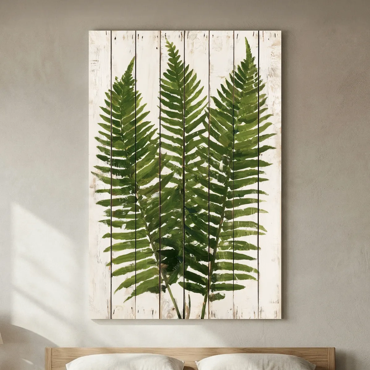 Tropical Fern Botanical Painting - Rustic Coastal Wall Art