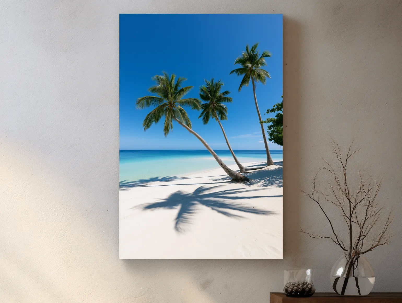 Tropical Palm Beach Landscape - Photographic Paradise Wall Art