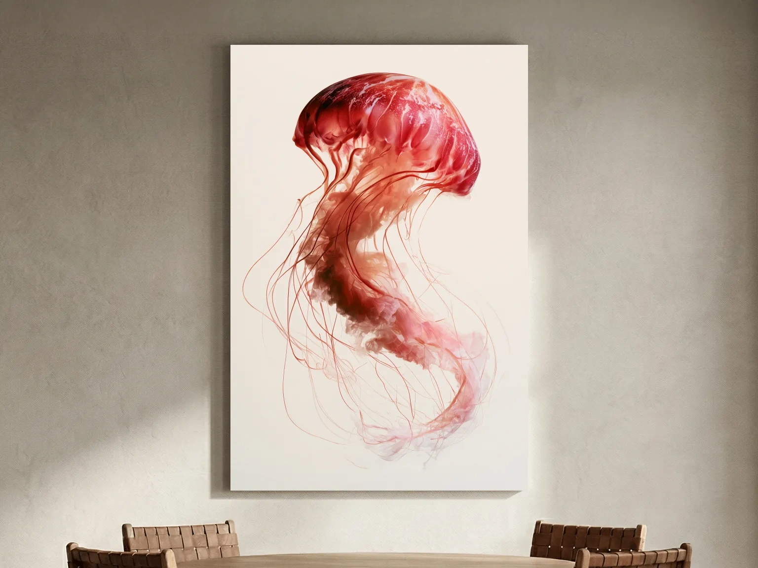 Minimalist Jellyfish Illustration - Marine Life Wall Art