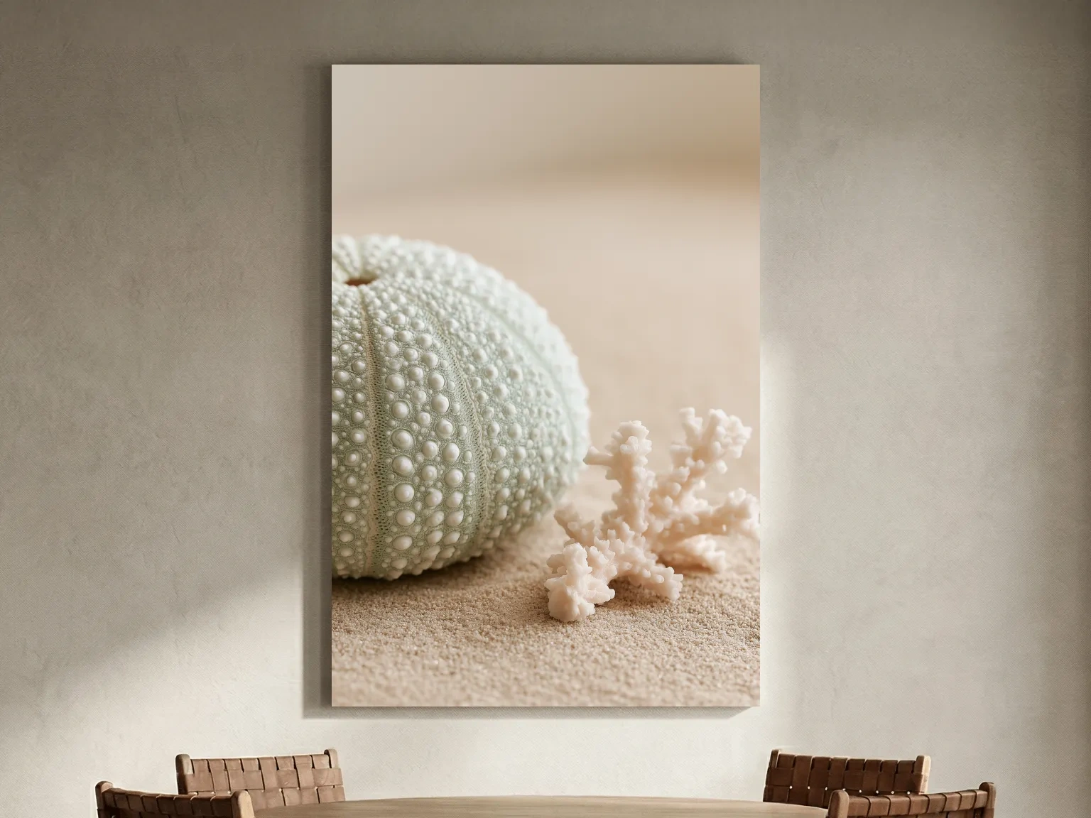 Sea Urchin Shell and Coral - Photographic Coastal Wall Art
