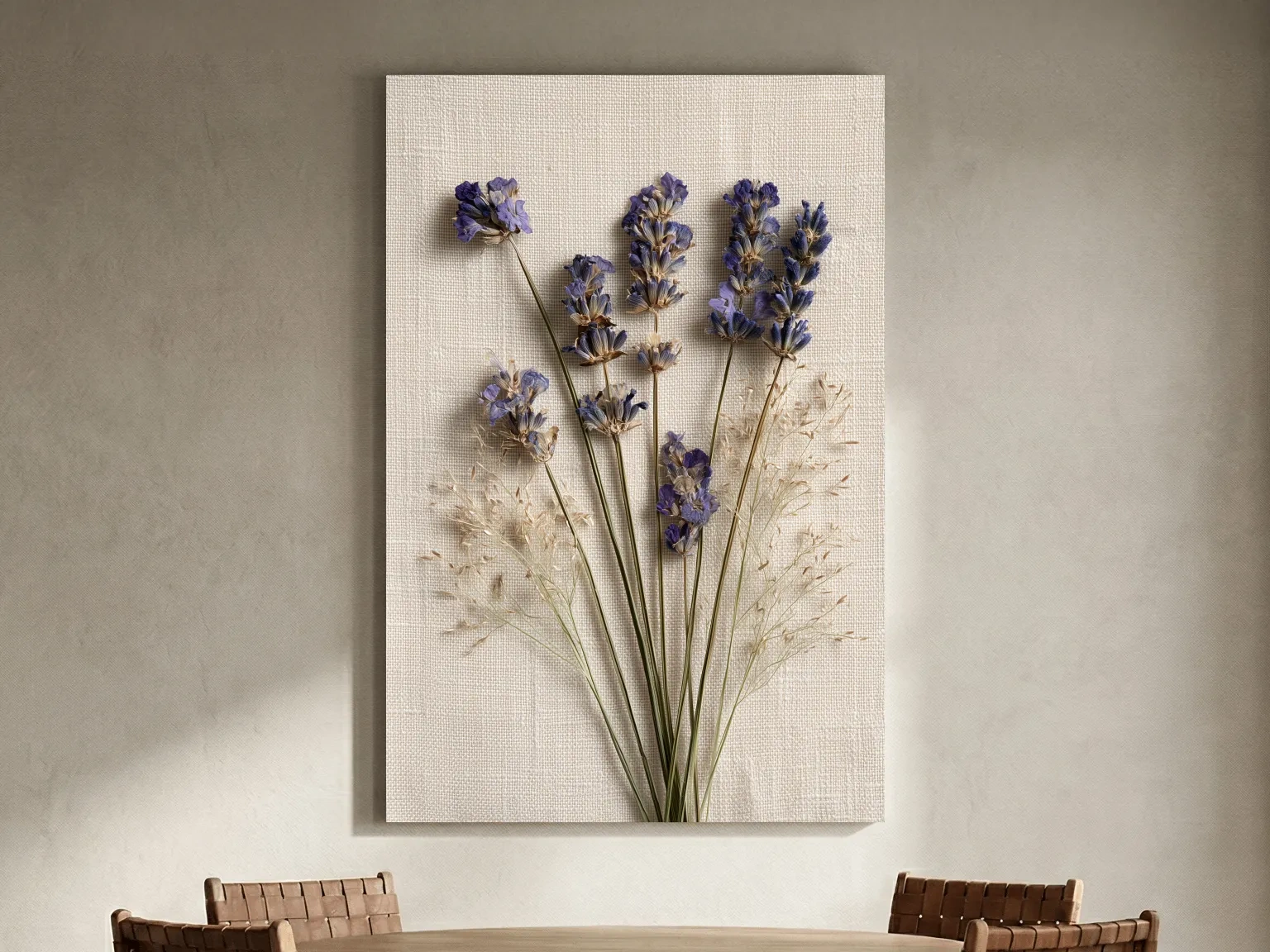Pressed Coastal Lavender Flowers - Minimalist Photographic Botanical Wall Art