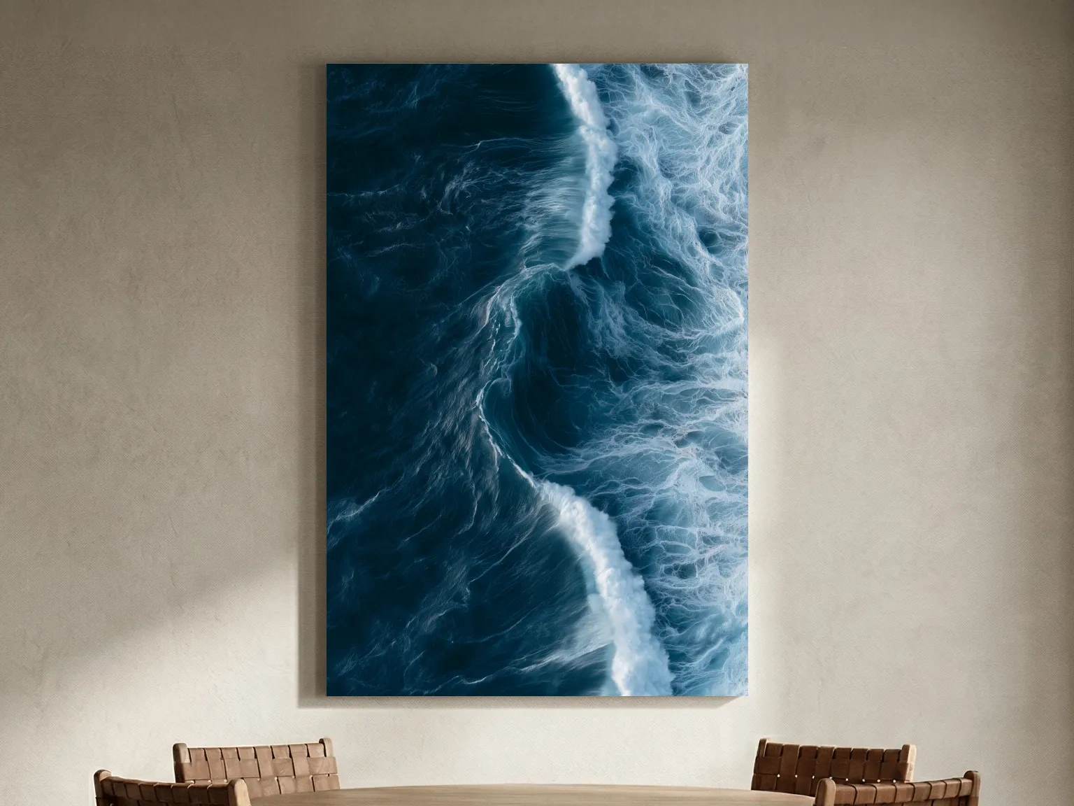 Aerial Crashing Waves - Abstract Photographic Ocean Wall Art