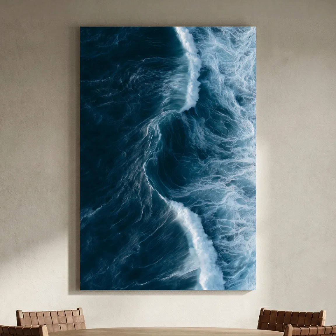 Aerial Crashing Waves - Abstract Photographic Ocean Wall Art