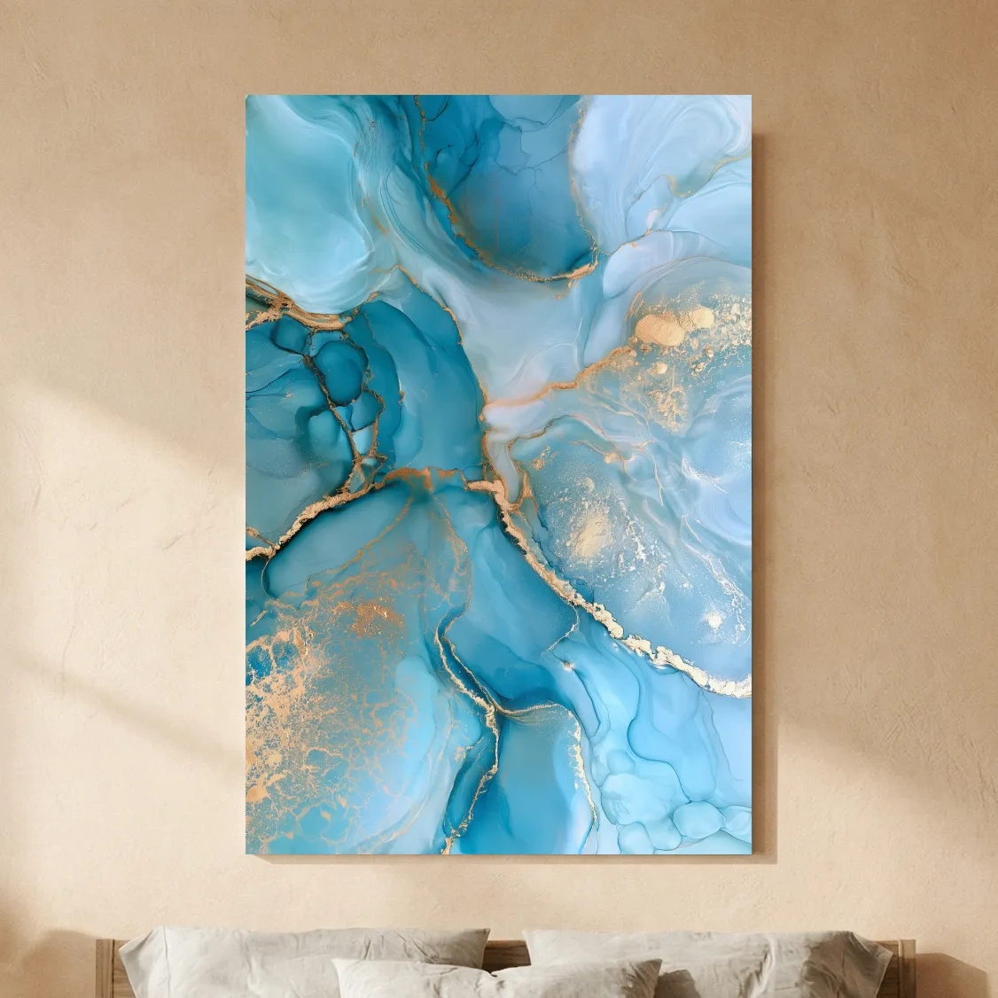 Surreal Coral Formations - Gold Mineral Wall Art