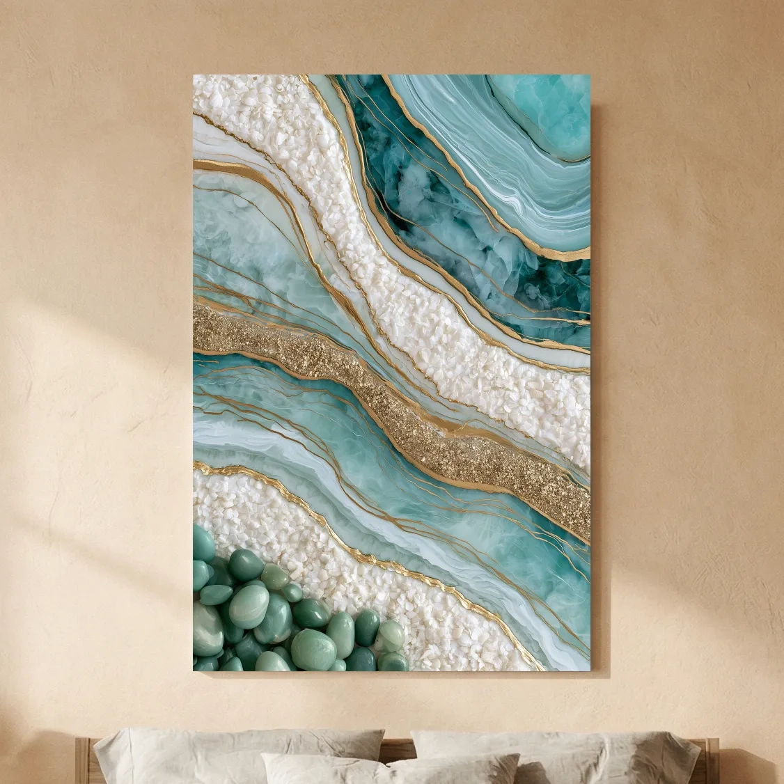 Agate Crystal Quartz Geode Design - Abstract Natural Elements Wall Art