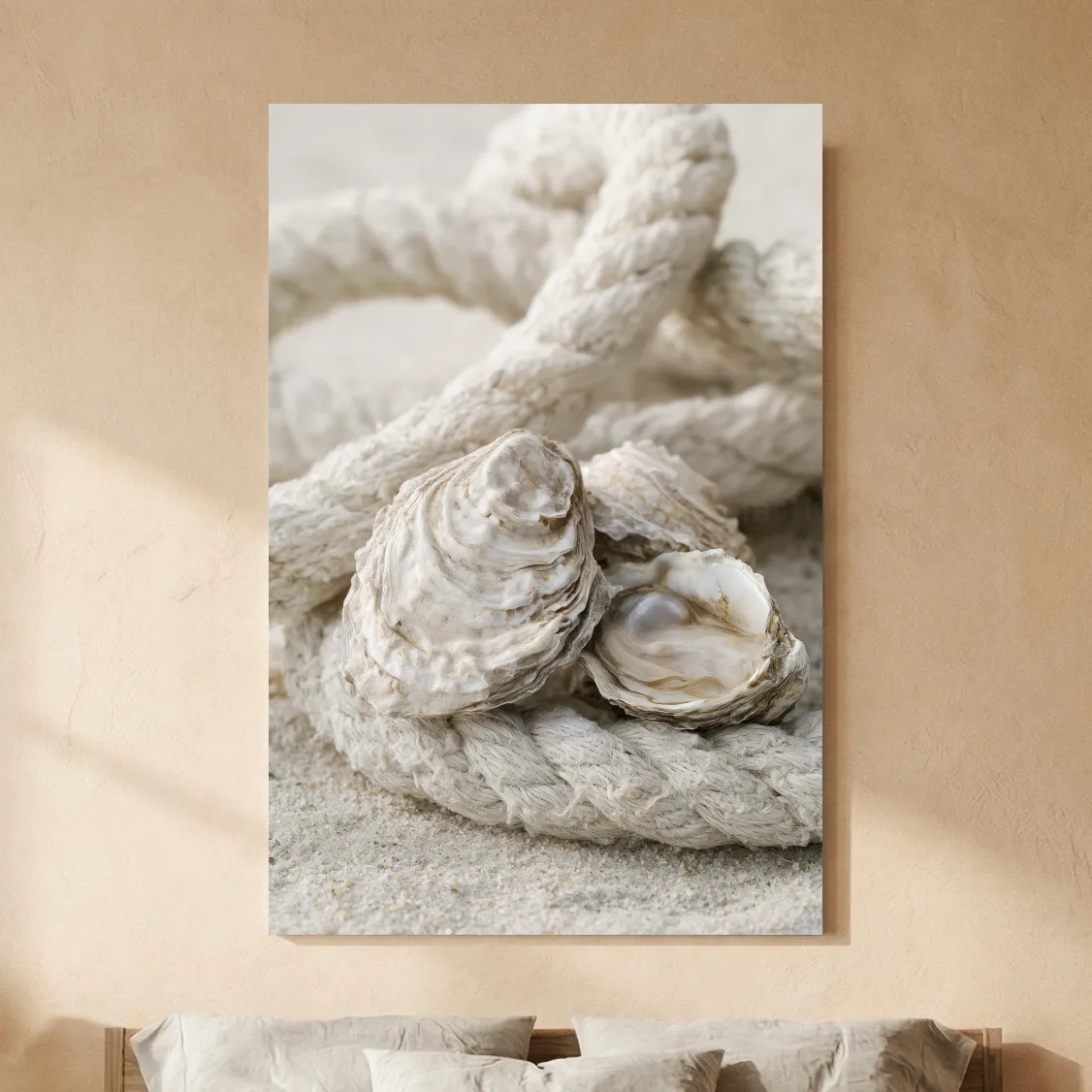 Rustic Oyster Shell Still Life - Coastal Photographic Wall Art