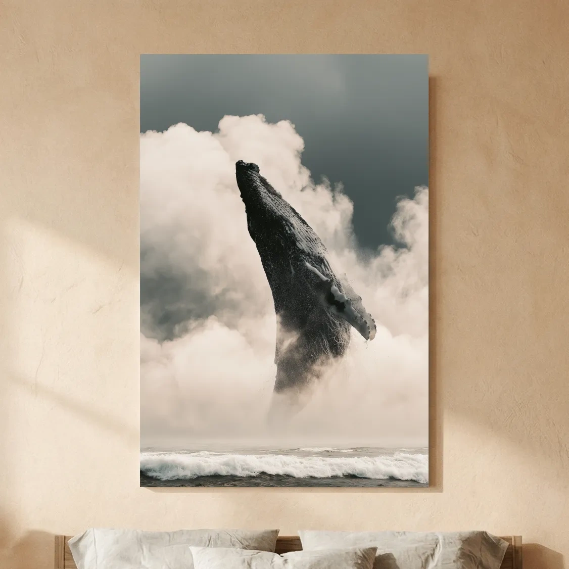 Surreal Humpback Whale Double Exposure - Marine Life Illustration Art