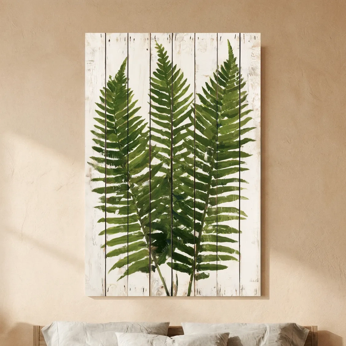 Tropical Fern Botanical Painting - Rustic Coastal Wall Art