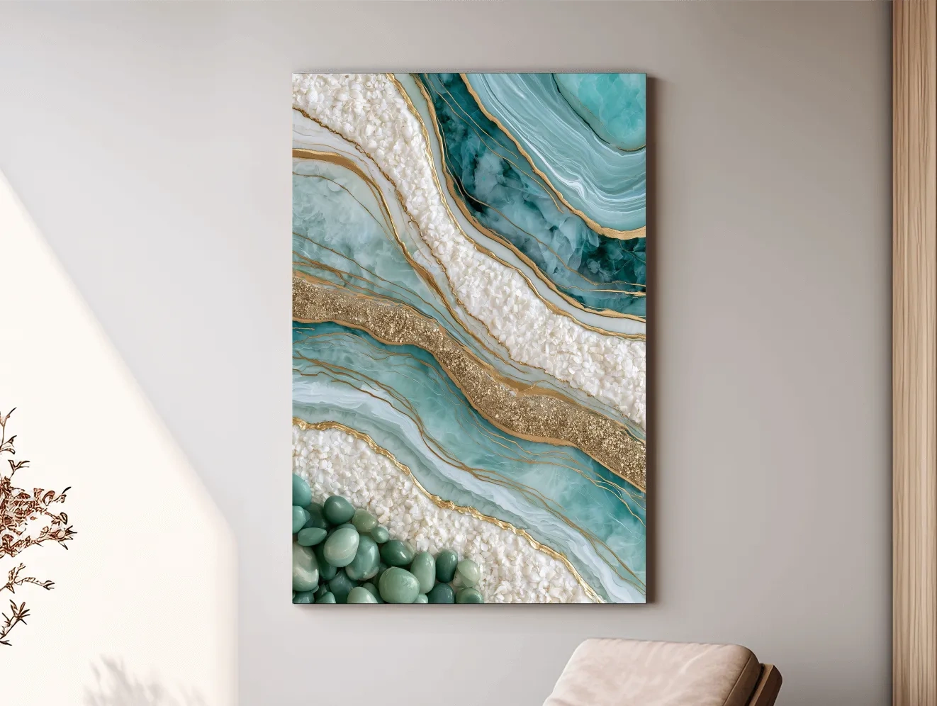 Agate Crystal Quartz Geode Design - Abstract Natural Elements Wall Art
