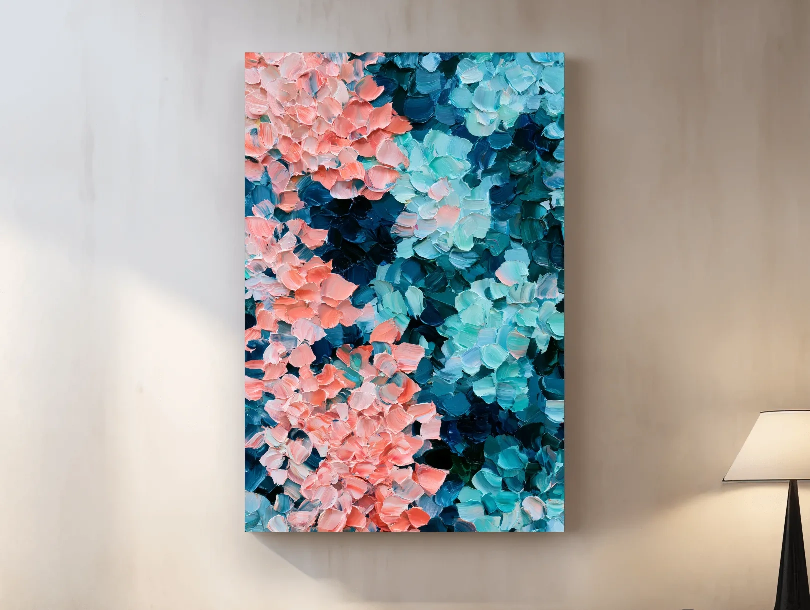 Abstract Aerial Coral Reef Painting - Ocean Wall Art