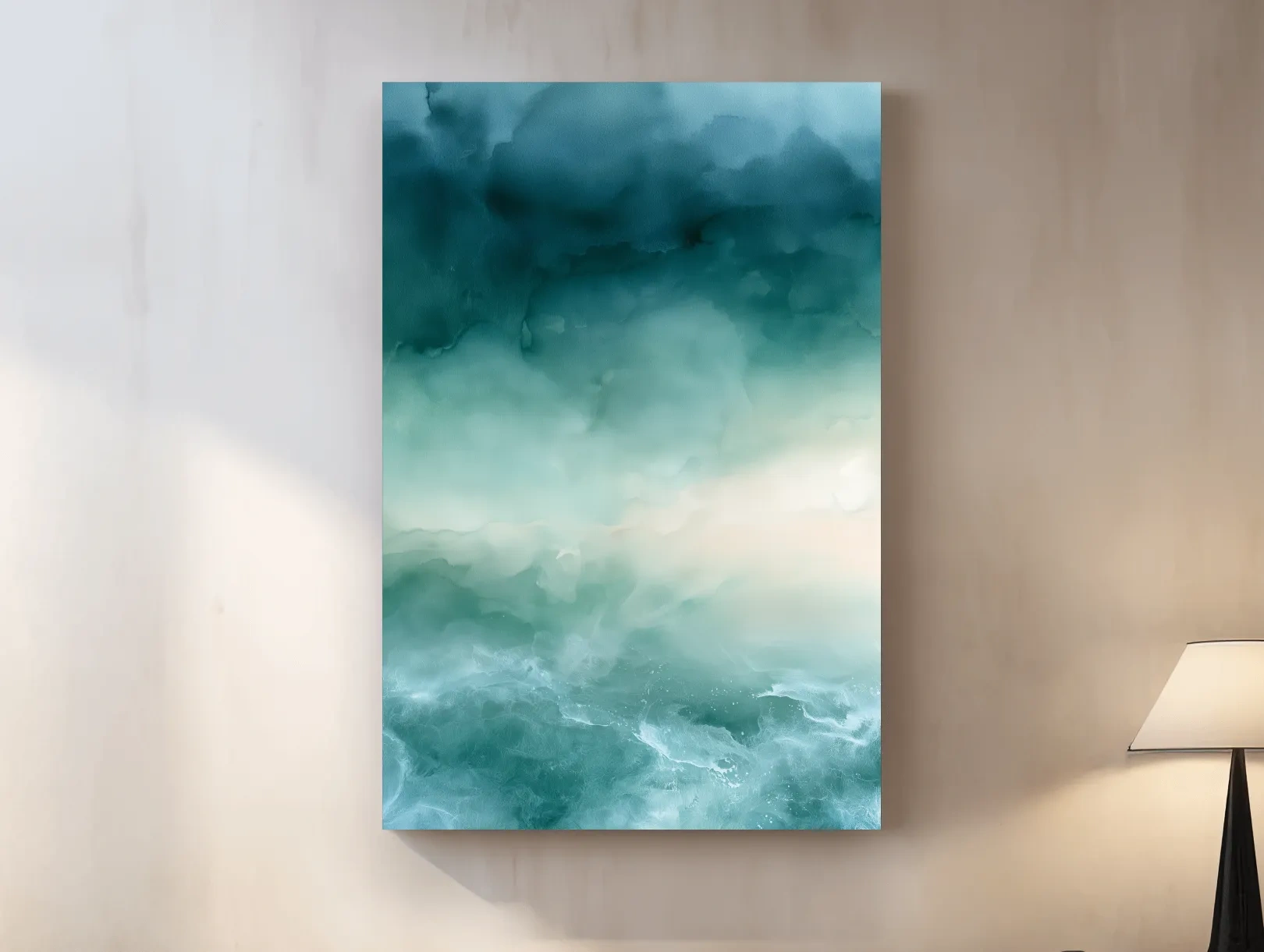 Stormy Ocean Watercolour - Abstract Wave Wall Art