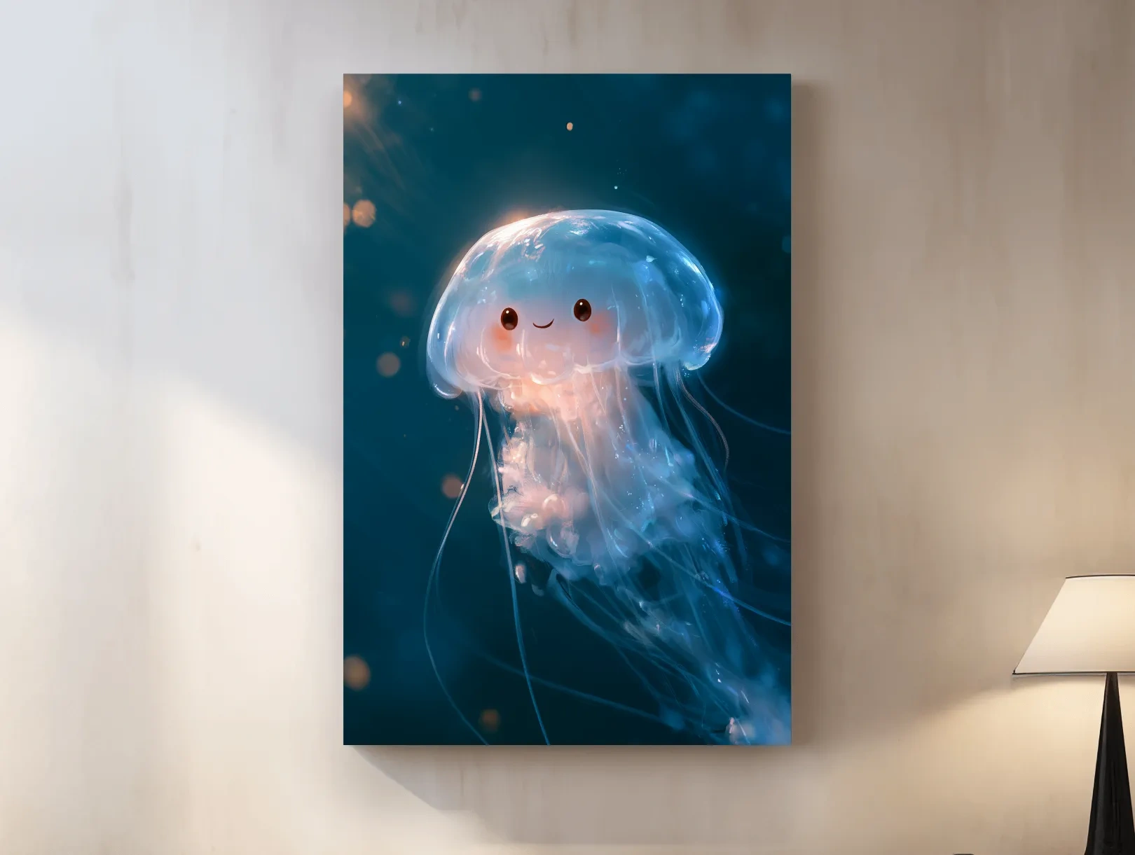 Cute Baby Jellyfish Illustration - Underwater Nursery Marine Life Art