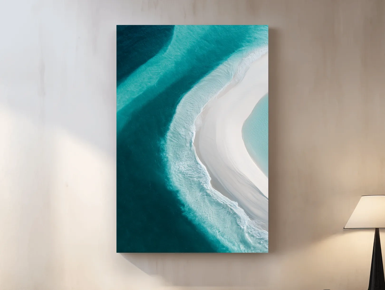 Aerial Tropical Sandbar - Abstract Photographic Ocean Wall Art