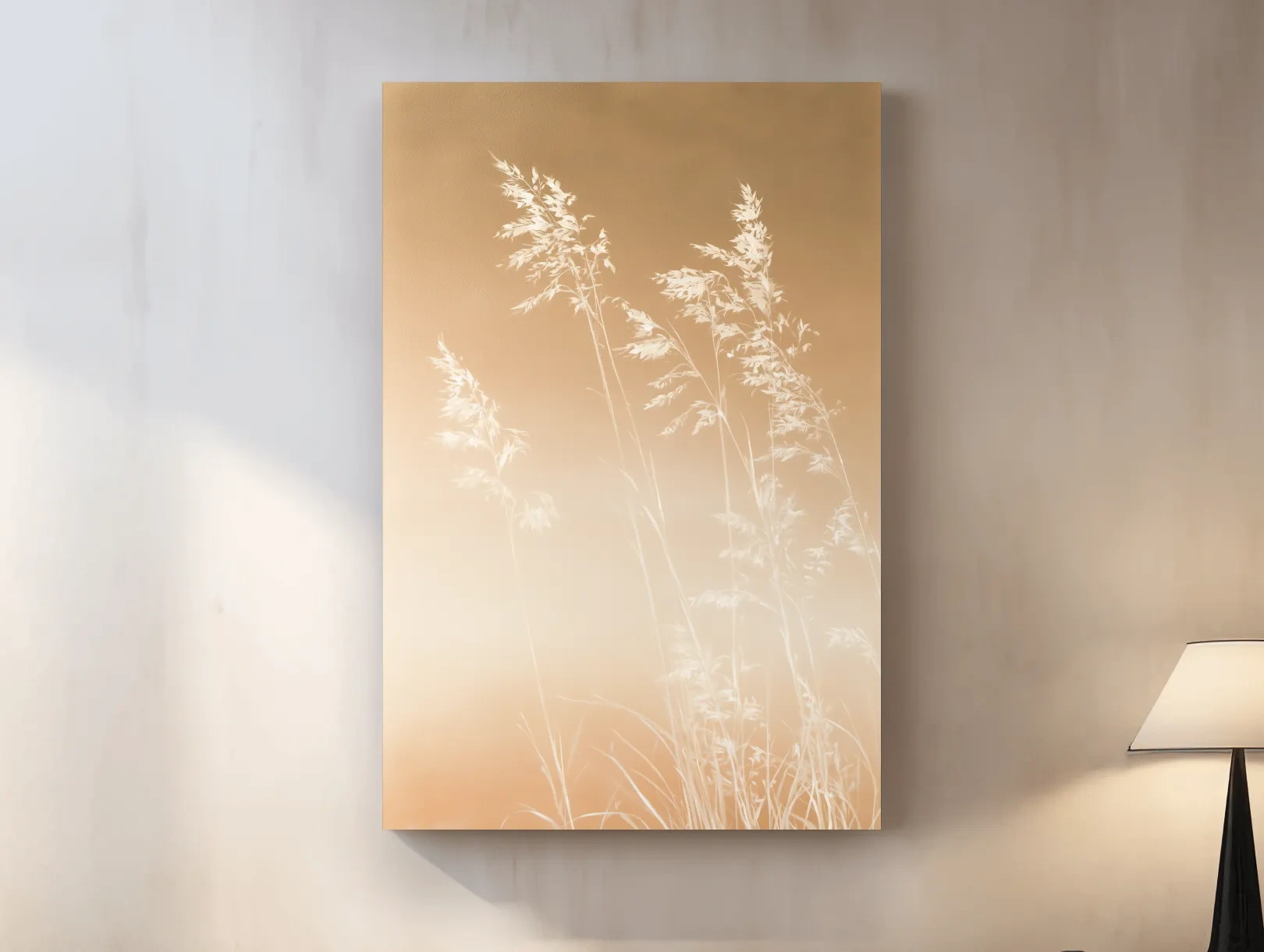 Surreal Boho Seagrass Silhouette - Botanical Illustration Wall Art